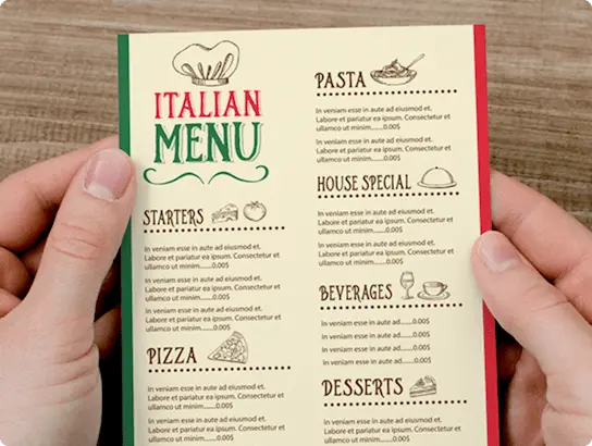 Custom printed flyers and posters for marketing